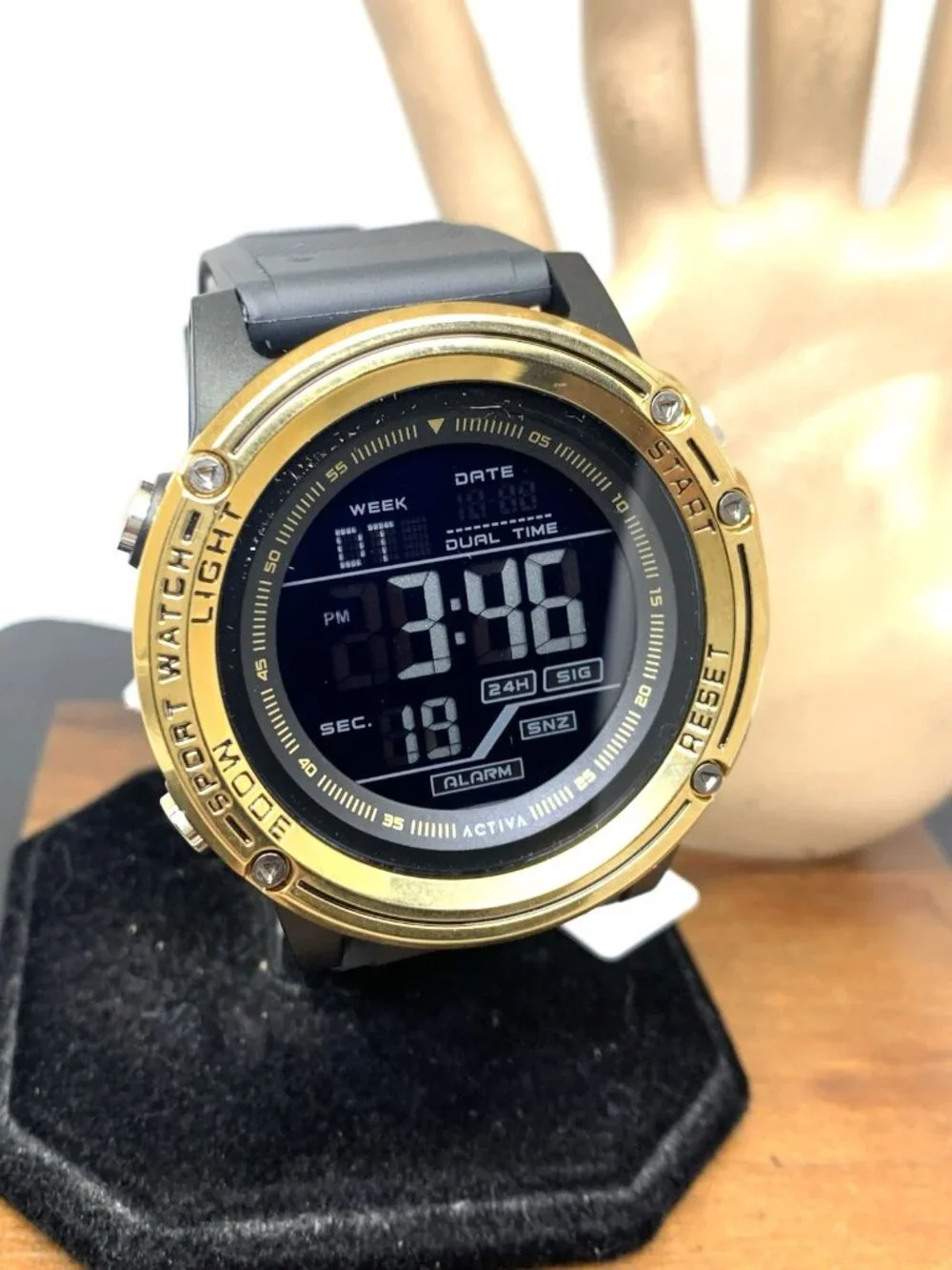 Activa by Invicta Men's Watch 8125 Quartz Digital Sport Black Resin Strap 51mm